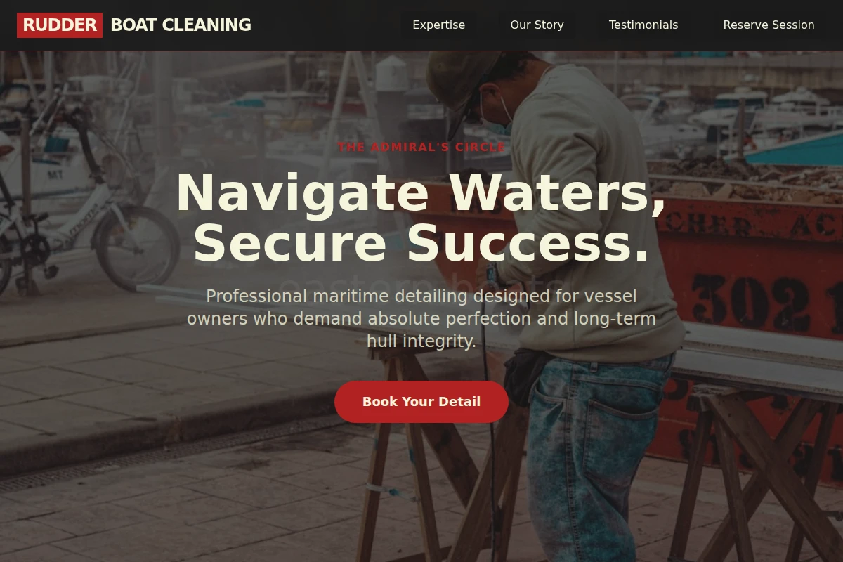 Rudder Boat Cleaning